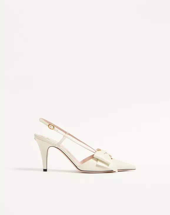 Valentino Bowow Slingback Pumps In Kidskin 85Mm - Image 1